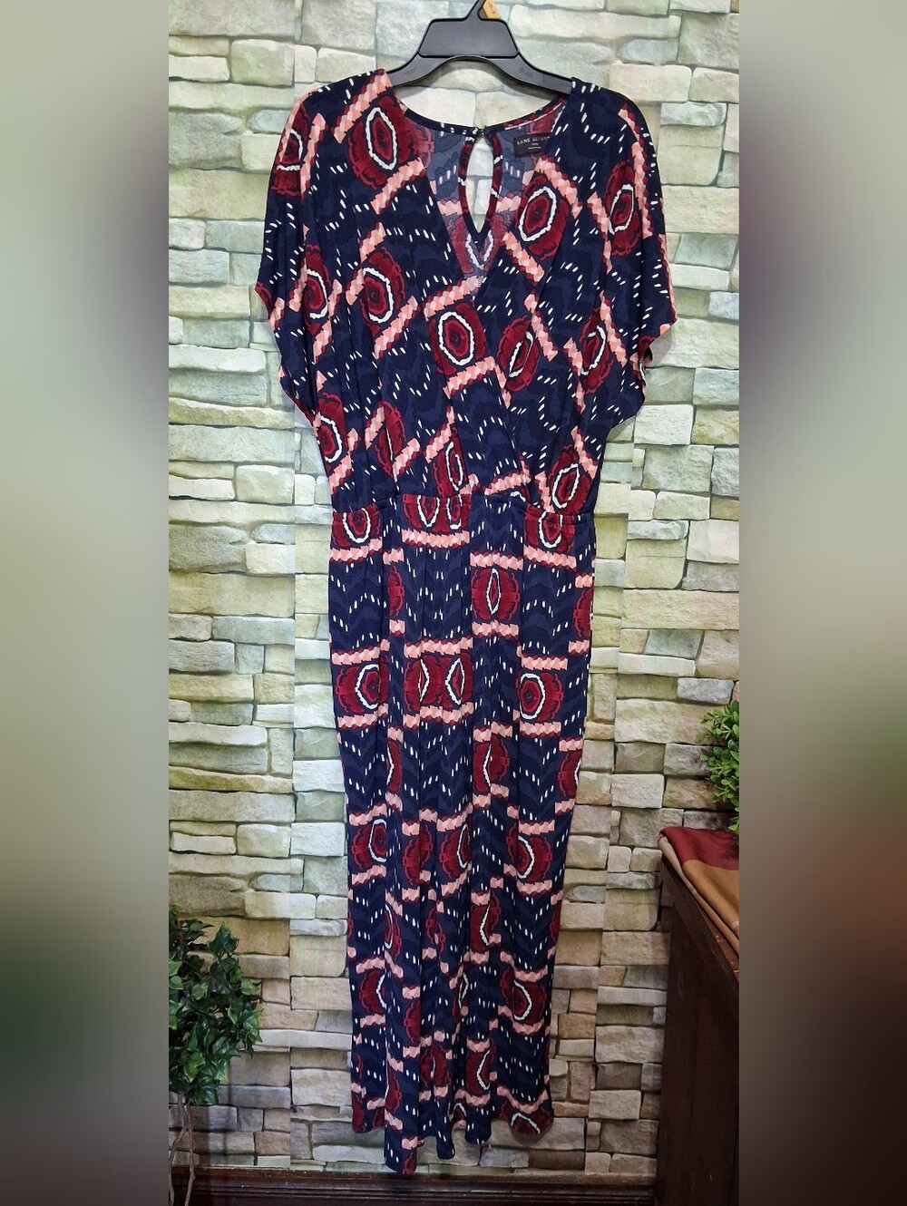 Lane Bryant Ruched-Shoulder Surplice Jumpsuit